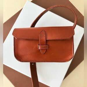 Banana Republic Genuine Leather Belt Bag | Cognac Brown